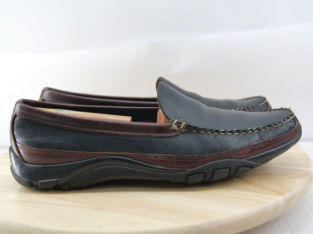 Allen Edmonds Boulder Venetian Driving Black/Brown Loafers Men's‎ SZ 9.5D